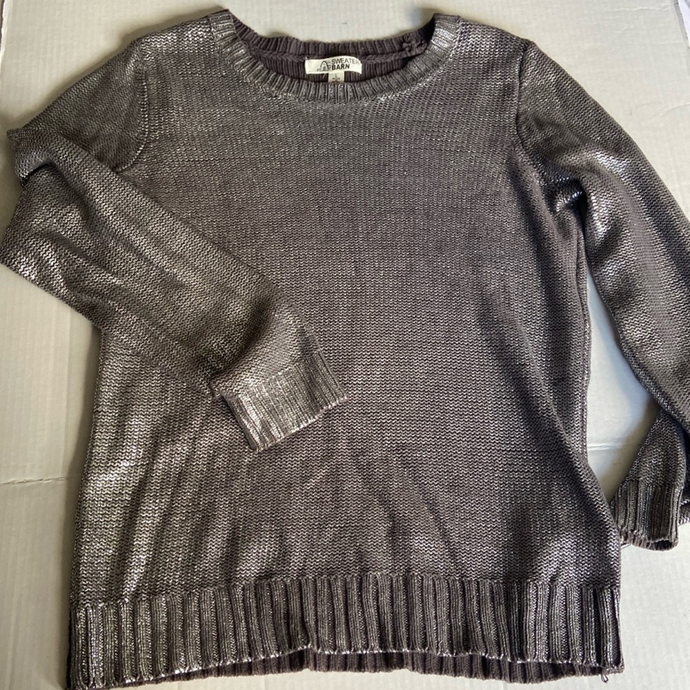 Metallic Sweater Barn Sweater
